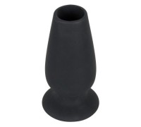 Анальный тоннель Peeping anal plug черного цвета