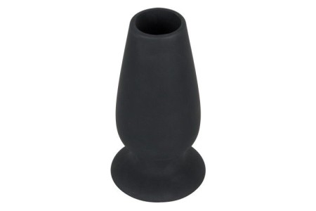 Анальный тоннель Peeping anal plug черного цвета