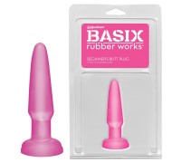 Анальная пробка Basix Rubber Beginners Pink