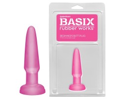 Анальная пробка Basix Rubber Beginners Pink