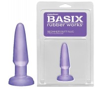 Анальная пробка Basix Rubber Works Beginners Butt Plug Purple