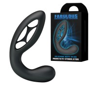Черный перезаряжающийся массажер простаты Flexible Fabulous Vibration Frequency