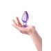 Стеклянная анальная втулка фиолетовая - фото 2