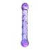 Фиолетовый фаллос из стекла с рельефным стволом - фото 1