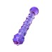 Фиолетовый фаллос из стекла с рельефным стволом - фото 2