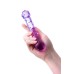 Фиолетовый фаллос из стекла с рельефным стволом - фото 3