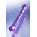 Фиолетовый фаллос из стекла с рельефным стволом - фото 4