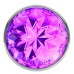 Анальная пробка из алюминия с фиолетовым камушком - фото 4