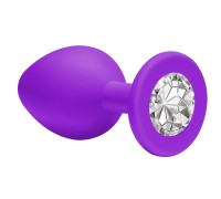 Анальная пробка Emotions Cutie Medium Purple clear crystal