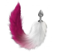 Анальная пробка с розовым хвостиком Diamond Galaxy Pink