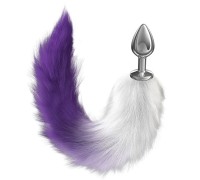 Анальная пробка с фиолетовым хвостиком Diamond Galaxy Purple