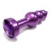 Анальная елочка фиолетового цвета с фиолетовым стразом - фото
