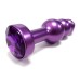 Анальная елочка фиолетового цвета с фиолетовым стразом - фото 2