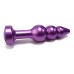 Анальная елочка фиолетового цвета с фиолетовым стразом - фото 1