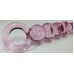 Стеклянный анальный стимулятор розовый - фото 2