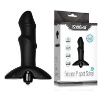 Анальная пробка с вибрацией Silicone P Spot Spiral