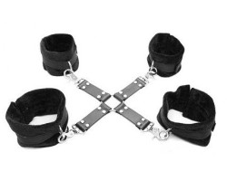 Бондажные наручники и понож на липучках