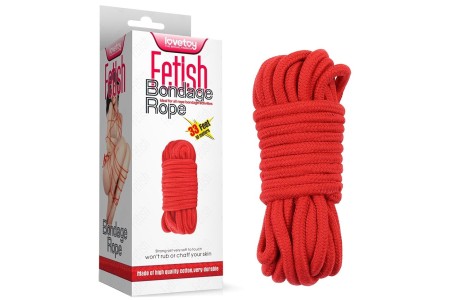 Красная веревка для бондажа Fetish Bondage Rope 10 метров