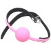 Силиконовый розовый кляп-шарик на ремне - фото 5