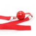 Красный кляп-шар с нейлоновым ремешком - фото 1