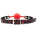 Красный силиконовый кляп-шарик на ремне - фото 6