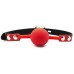 Красный силиконовый кляп-шарик на ремне - фото 5