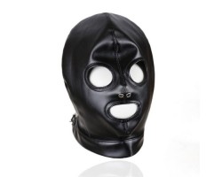 Маска-шлем со шнуровкой черная