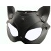 Кожаная чёрная маска со сменными ушками Hand Made - фото 3