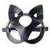 Соблазнительная кожаная маска-котик ручной работы - фото