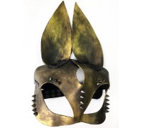 Hand-made маска с ушками зайчика и заклепками