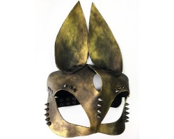 Hand-made маска с ушками зайчика и заклепками