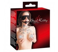 Маска с кляпом и зажимами на соски Mask with Ball Gag Nipple Clamps