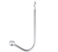 Металлический анальный крюк с шаром диаметром 1,9 см