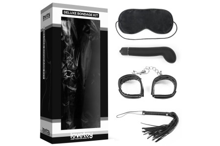 Набор Deluxe Bondage Kit (маска наручники плеть G-вибратор)