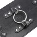 Черные широкие наручники с карабином - фото 4