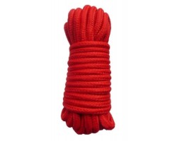 Хлопковая верёвка для бондажа красная 10 метров