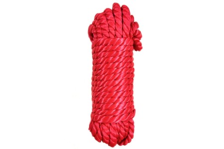 Бондажная нейлоновая веревка красная 10 метров