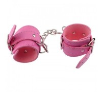 Розовые наручники с карабином