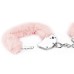 Розовые металлические наручники с мехом Fetish Pleasure - фото 3