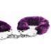 Фиолетовые металлические наручники с мехом Fetish Pleasure - фото 1