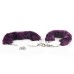Фиолетовые металлические наручники с мехом Fetish Pleasure - фото 2