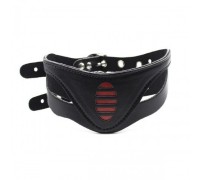 Ошейник широкий красно-черный