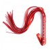 Красная плеть с металлическими заклёпками - фото