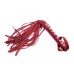 Замшевая красная плеть с заклепками - фото 1