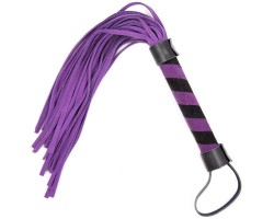 Черно-фиолетовая плеть замшевая
