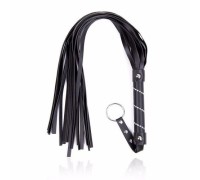 Черная плеть со стразами на рукояти