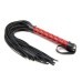 Черная плеть с дизайнерской лакированной ручкой красного цвета - фото 3