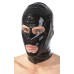 Латексная маска для головы черная - фото 1