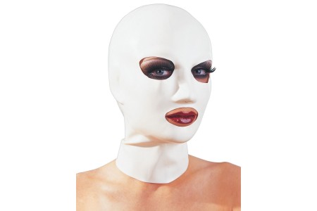 Белая латексная маска для головы
