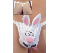 Стринги мужские Кролик белые S/L